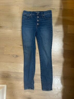 Madewell Dark Blue Skinny Button-Fly Jeans
